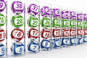 Lottery balls in glass tubes